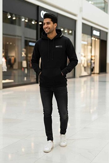 Voltaj Gavi Hooded Men's Sweatshirt Black