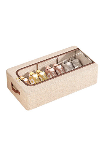 vivimall Storage Box With Metal Frame, For Shoes, Clothes, Lingerie, Quality Zipper, Window