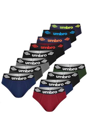 UMBRO Chiloți bărbătești din bumbac – set de 12 bucăți