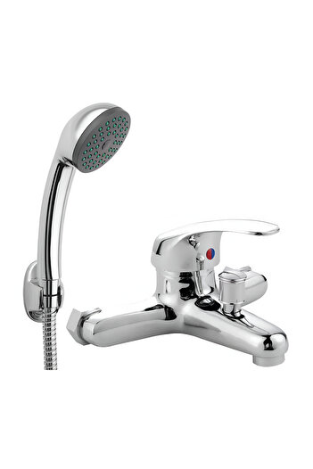 KORMAN Bathtub Faucet, Shower Head and Hose Included, Alloy, Ceramic Cartridge, Chrome