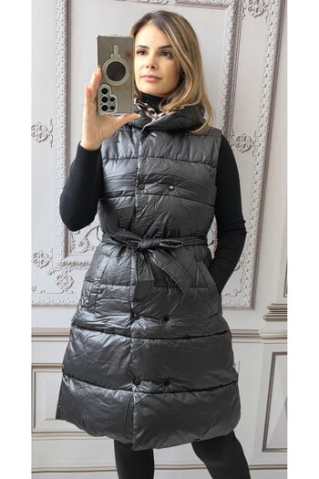 GLAMSI Reversible Hooded vest – zipper and snaps, casual style
