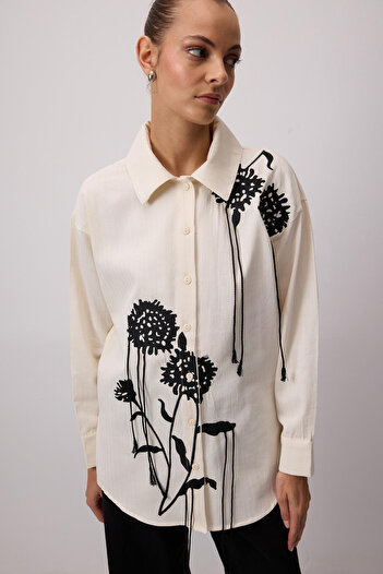 Touché Privé COTTON SHIRT WITH NAKIŞ PROCESS