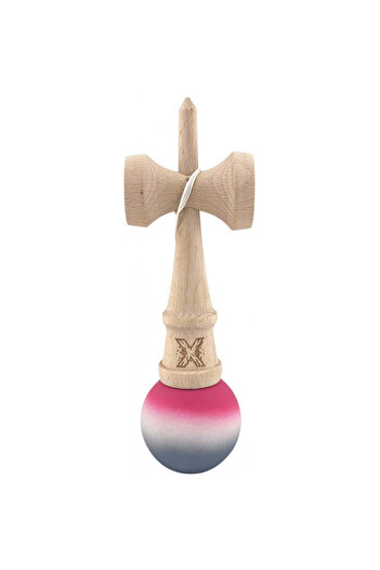 OEM Interactive Toy Kendama X Professional Wood, Rubber Grip, 18 cm, Pink/White/Grey
