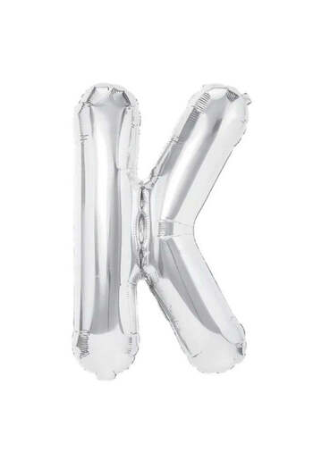 vivimall Metallic Foil Balloon Letter K, 80 Cm, Inflated With Helium Or Air, Individually Wrapped, Straw Included