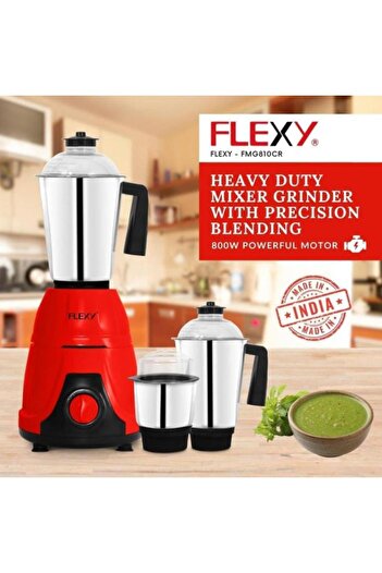 Flexi Blender and Grinder with 1.5 Liter Capacity and 800 Watts FMG810CR - Red
