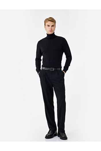 Koton Viscose Blended Long Sleeve Basic High Neck Knit Sweater