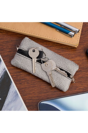 Other KEY CASE large double-sided nubuck leather flat long capacious key case