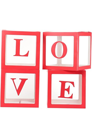 PARTYFUN Set 4 Love Balloons Boxes |