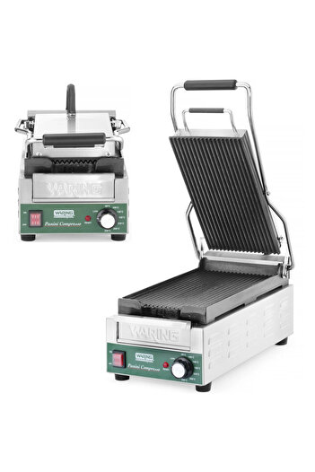 Other Grill kontaktowy ryflowany Panini Compresso Slimline 140 - 300 C 1800 W