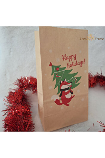 saratremo Set of 4 Christmas paper bags - ideal for Secret Santa