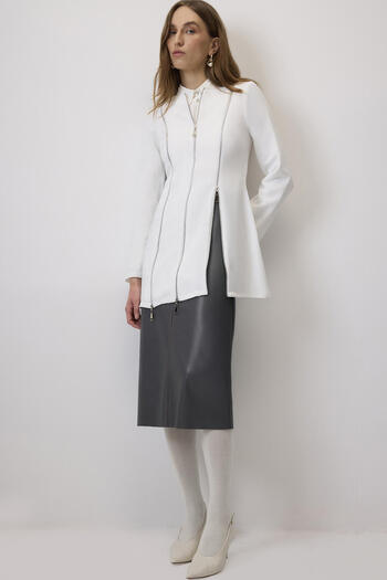 Touché Privé Zippered Crepe Jacket