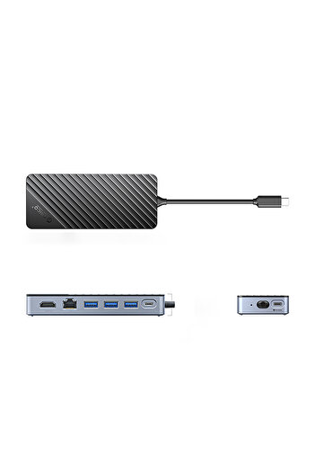 Other Hub stacja dokująca OM28PR-G2 z kieszenią na dysk M.2 USB-C - USB-A USB-C HDMI Ethernet - czarna