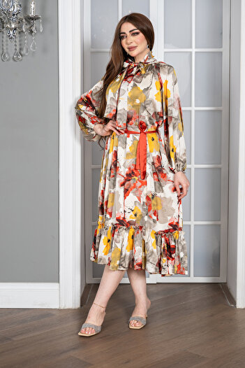 Ron Silk midi dress