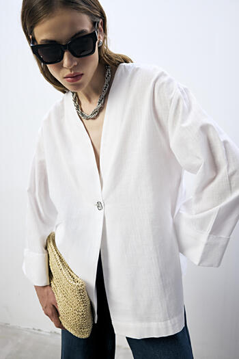 Touché Privé 100% Cotton Buttoned Jacket