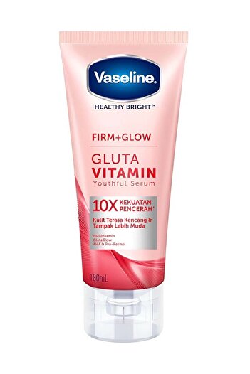 Vaseline Healthy Bright Firm+Glow Gluta Vitamin Youthful Serum 180ml - 10X Brightening Power with AH