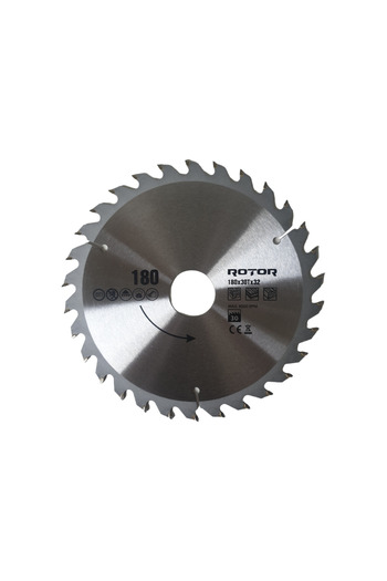 Rotor Wood Cutting Disc, 180 mm, 30 Teeth, 22.23 mm Mount