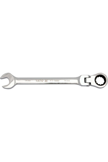 yato Combination Wrench with Ratchet 26 mm, Professional, Durable Steel