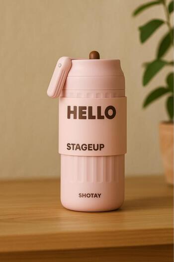 Shotay Fashion Steel Thermos Flask 460 ml Pink - Sht-St-8097