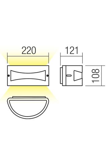 Actual Investing Outdoor LED wall light Asti 90188, 10W, 610lm, warm light, IP54, dark gray