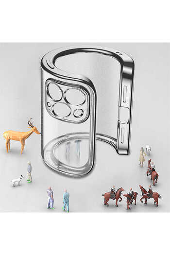 Aden iPhone 13 Pro Max Compatible Matte Gbox Case-Silver