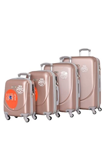 OEM Set Valize, Perfect line, ABS, 73 x 32 x 47 cm, Extender, 4 buc, Roz