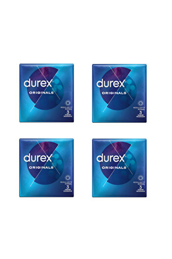 Durex Originals, Set of 12 Condoms, Regular Fit Normal