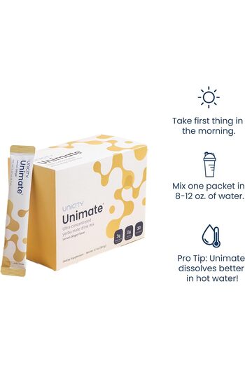 UNICITY New Flavour - Anti-aging UNIMATE LEMON GINGER STICK PACKS -Ultra Concentrated Yerba Mate