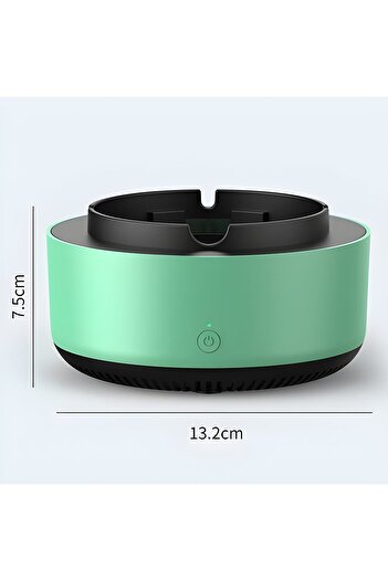 Tim Smart electric ashtray with suction - AA batteries, air freshener included, green color