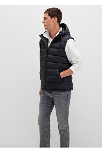 U.S. Polo Assn. Blue Hooded Regular Fit Puffer Vest