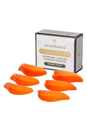 Elleebana Flex Shields eyelash curlers, 3 pairs, made of flexible silicone