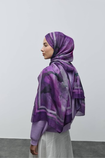Modakaşmir Natura Pattern Bamboo Shawl