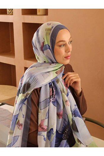 Modakaşmir Livora Pattern Cotton Shawl