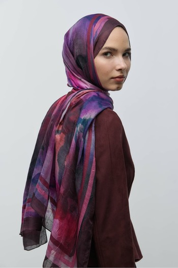 Modakaşmir Natura Pattern Bamboo Shawl