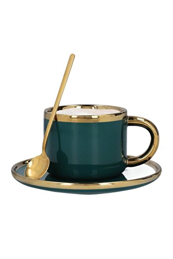 Other Cup | SINNES | emerald with saucer and spoon | 0.20 l | 978054