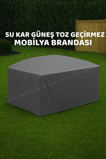 Dock MOBİLYA BRANDASI (GRİ) MASA VE SANDALYE TAM KAPAMA 300X160X80 CM