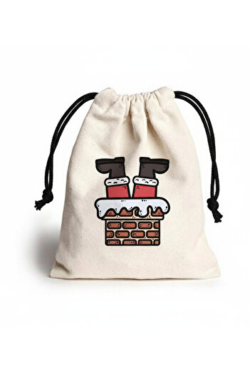 elma New Year Printed Linen Money Pouch