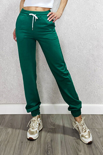 FashionForYou Benone cotton sweatpants, Emerald green