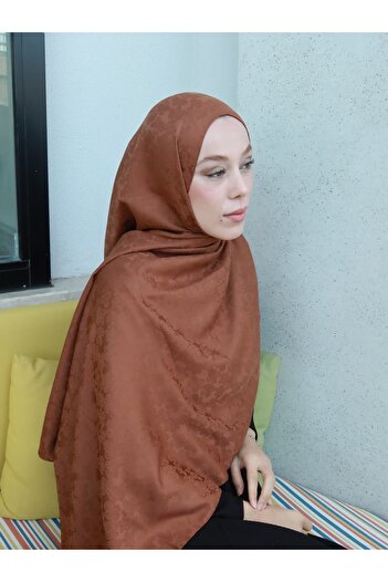 Modakaşmir Silky Jacquard Series Amber Pattern Shawl