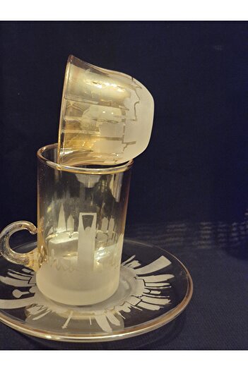 Keopsantique home Sandblasted Honey Color Tea Set Model