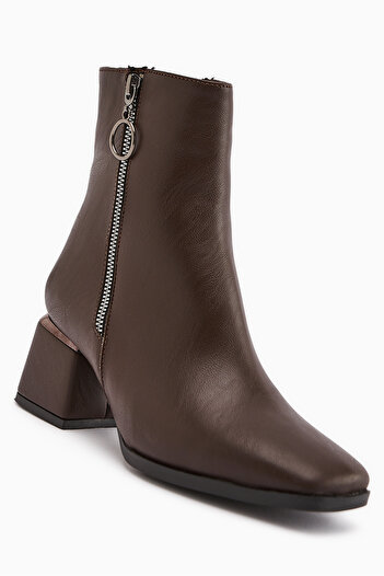 Limoya Deyana Brown Zippered Accessory Boots