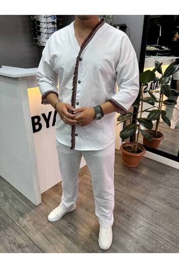 BYATA MENS STYLE Men's Embroidered Suit