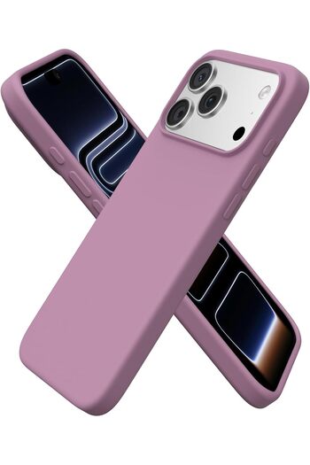 Joyshell iPhone 17 Pro Case, Velvety Silicone with Microfiber Interior, Lilac Purple
