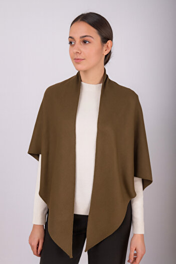 Sebir Moda Single Color Knitwear Triangle Shawl