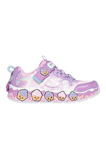 SKECHERS Sweet Kickz Cupcake Cutie Adaptive Closure Shoes - Lavender & Mint