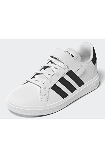 adidas Grand Court 2.0 Elastic Laces And Hook And Loop Kids Shoes -White