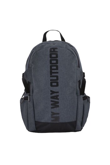 SHOPIENS Sports Backpack, My Way Outdoor, Gray, Capacity 44cm, Multiple Compartments, Adjustable Straps, MYONNA