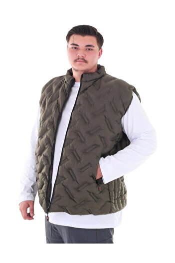 marufshop Men's Large Size Stand Collar Slim Fit Vest Suitable for 105 Kilos-142 Kilos