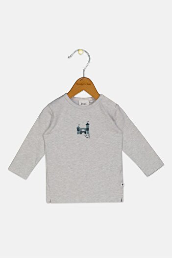 Feetje Toddlers Boy Long Sleeve Graphic T Shirt, Light Grey