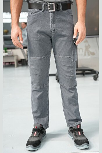 Uniprom Pantaloni de lucru din denim Titan Flex Model Gri