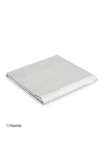 Other Tablecloth | ASEN | with lace trim gray | 130x180 | 905807